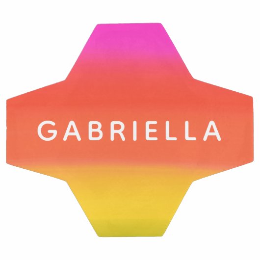 Gepersonaliseerde roze en Oranje Gradient Custom N Voetbal (Enkel)