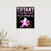 GEPERSONALISEERDE ROZE EN ZWART LOPEN ALS EEN MEIS POSTER (Keuken)