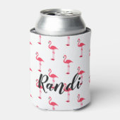 Gepersonaliseerde roze flamingo Koelbox Blikjeskoeler (Blikje Voorkant)