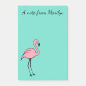 Gepersonaliseerde roze flamingo Post Het Notities  Post-it® Notes (Voorkant)