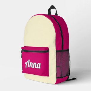 Gepersonaliseerde Roze Geel Modern Girly Bedrukte Rugzak