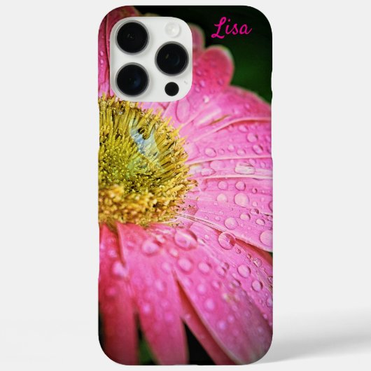 Gepersonaliseerde Roze Gerbera Daisy Sturdy iPhone Case-Mate iPhone Case (Achterkant)