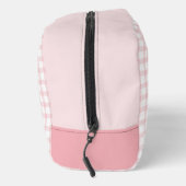 Gepersonaliseerde Roze Gingham Toilettas Toilettasje (Rechts)
