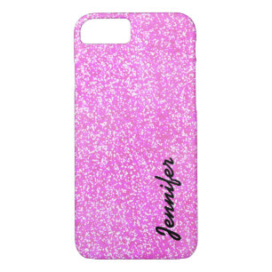 GEPERSONALISEERDE roze GIRLY GLITTER HOESJE MET NA