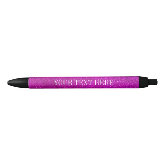 Gepersonaliseerde roze glitter pen met aangepaste (Voorkant)