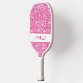 Gepersonaliseerde roze handpalm pickleball paddle (Links)