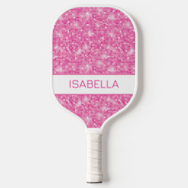 Gepersonaliseerde roze handpalm pickleball paddle