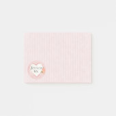 Gepersonaliseerde Roze Hart & Roos Verpleegster, R Post-it® Notes (Voorkant)