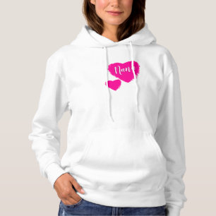 Gepersonaliseerde roze harten Nana Hoodie