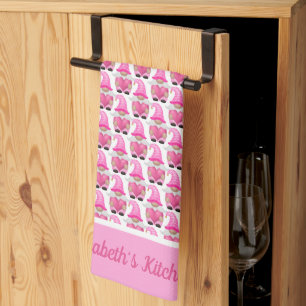 Gepersonaliseerde Roze Kabouters Harten Bosland Wh Theedoek