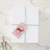 Gepersonaliseerde roze kerstkerstkerstkerstkerstke cadeaulabel (Met Touw)