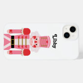 Gepersonaliseerde Roze Kerstmis Notenkraker Wit Case-Mate iPhone Case (Achterkant (horizontaal))