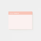 Gepersonaliseerde roze kleverig post-it® notes (Voorkant)