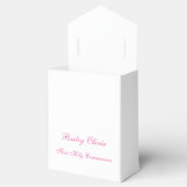 Gepersonaliseerde Roze Kruis Tent Favor Boxes Bedankdoosjes (Geopend)