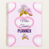 Gepersonaliseerde roze kunstleraar Planner (Voorkant)