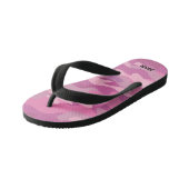 Gepersonaliseerde roze leger camo Teenslippers voo (Schuin)