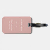 Gepersonaliseerde Roze Monogram Bagage Label (Achterkant horizontaal)