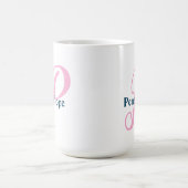 Gepersonaliseerde Roze Monogram Letter P Aangepast Koffiemok (Center)