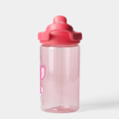 Gepersonaliseerde roze olifantenwaterfles waterfles (Achterkant)
