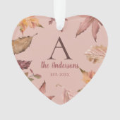 Gepersonaliseerde roze Onze eerste Kerstmisfoto Ornament (voorkant)