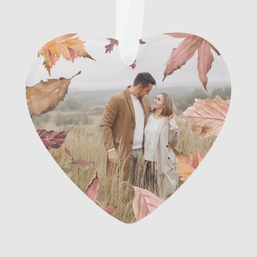 Gepersonaliseerde roze Onze eerste Kerstmisfoto Ornament (achterkant)