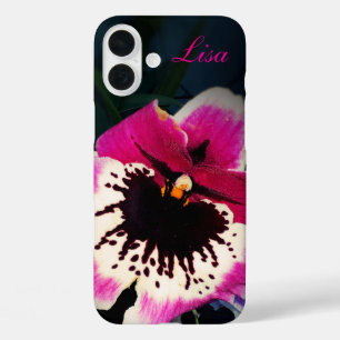 Gepersonaliseerde roze orchidee Apple iPhone Case