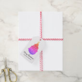 Gepersonaliseerde roze Paarse kerstboom - Labels m Cadeaulabel (Met Touw)
