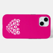 Gepersonaliseerde roze paw print Case-Mate iPhone case (Achterkant (horizontaal))
