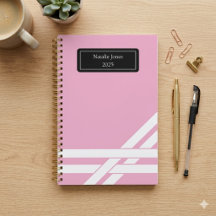 Gepersonaliseerde Roze Planner Aangepaste Naam Jou