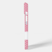 Gepersonaliseerde roze pokadot Case-Mate iPhone case (Achterkant / Links)