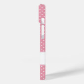 Gepersonaliseerde roze pokadot Case-Mate iPhone case (Achterkant / Links)