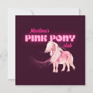 Gepersonaliseerde roze Pony Club Kaart