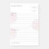 Gepersonaliseerde roze preek notities gevoerd post-it® notes (Voorkant)