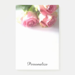 Gepersonaliseerde roze roze bouquet foto Post it n Post-it® Notes