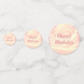 Gepersonaliseerde Roze Rozen 90ste verjaardag Confetti (Achterkanten)