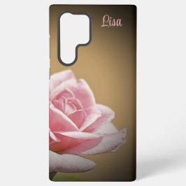 Gepersonaliseerde Roze Rozenbloem Samsung Hoesje Samsung Galaxy Hoesje