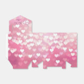 Gepersonaliseerde roze spaarpjes harteloos bedankdoosjes (Uitgevouwen)