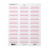 Gepersonaliseerde roze stip retour adreslabel etiket (Full Sheet)