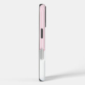 Gepersonaliseerde roze strepen Floral Monogram Case-Mate iPhone Case (Achterkant / Rechts)