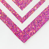 Gepersonaliseerde roze Unicorn Glitter Sparkles Gi Fleece Deken (Hoek)