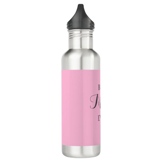 Gepersonaliseerde roze waterfles-aangepaste naam o waterfles (Links)