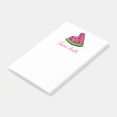 Gepersonaliseerde roze watermeloensluiting post-it® notes (Schuin)
