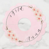 Gepersonaliseerde Roze Wijnglas Labels voor Bruilo (Voorkant)