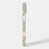 Gepersonaliseerde Roze Witte Rozen op Blauw Case-Mate iPhone Case (Achterkant / Rechts)