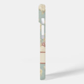 Gepersonaliseerde Roze Witte Rozen op Blauw Case-Mate iPhone Case (Achterkant / Links)