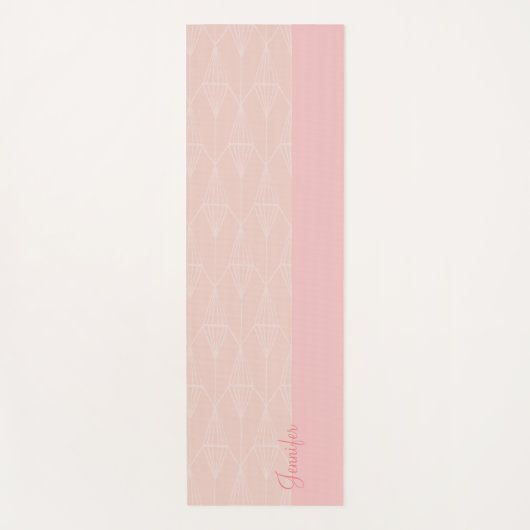 Gepersonaliseerde roze Yoga Mat (Voorkant)