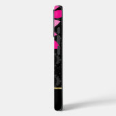 Gepersonaliseerde roze zwart en goud Case-Mate iPhone case (Achterkant / Links)