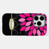 Gepersonaliseerde roze zwart en goud Case-Mate iPhone case (Achterkant (horizontaal))