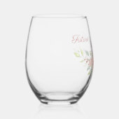 Gepersonaliseerde Rozen Bruids Drinkware Set Wijnglas Zonder Voet (Rechts)