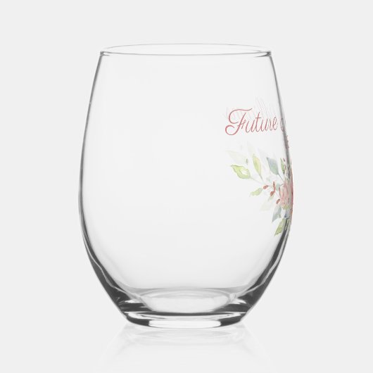 Gepersonaliseerde Rozen Bruids Drinkware Set Wijnglas Zonder Voet (Rechts)